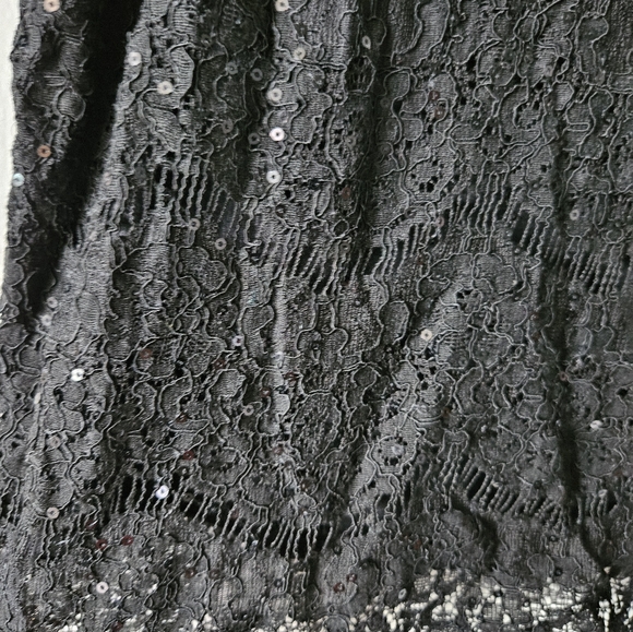 Sophie Rue black lace and sequin top, small - Picture 3 of 6